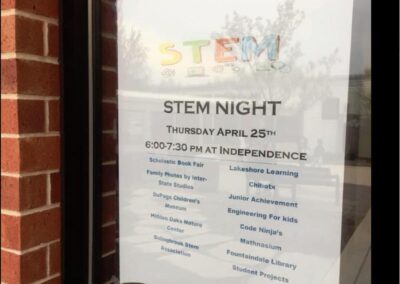 STEM Night poster: Thursday April 25th, 6:00 to 7:30 PM at Independence, with participants including the Bolingbrook STEM Association.